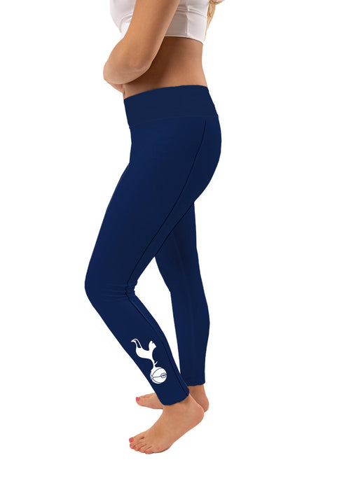 Tottenham Vive La Fete Sublimated Solid Color and logo on ankle Women Navy Yoga Leggings