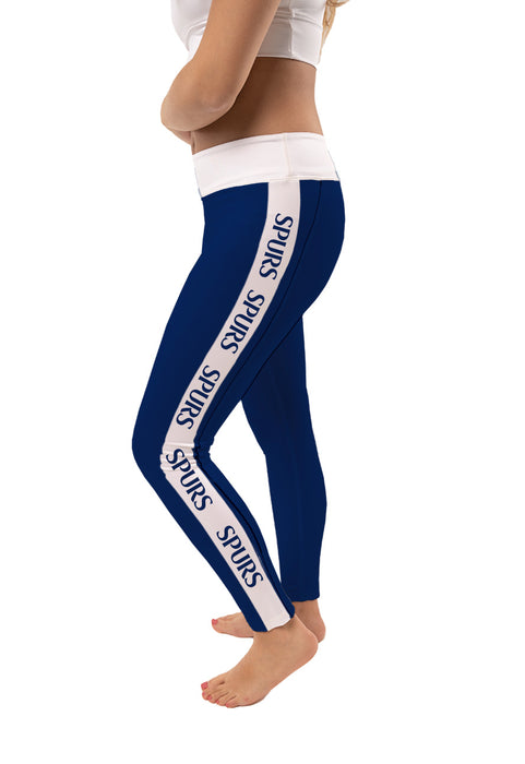 Tottenham Vive La Fete Sublimated Side Stripes With Soccer Team Name Print Navy Woman Leggings