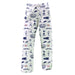 Tottenham Repeat Print Hand Sketched Vive La Fete Impressions Artwork Womens White Lounge Pants