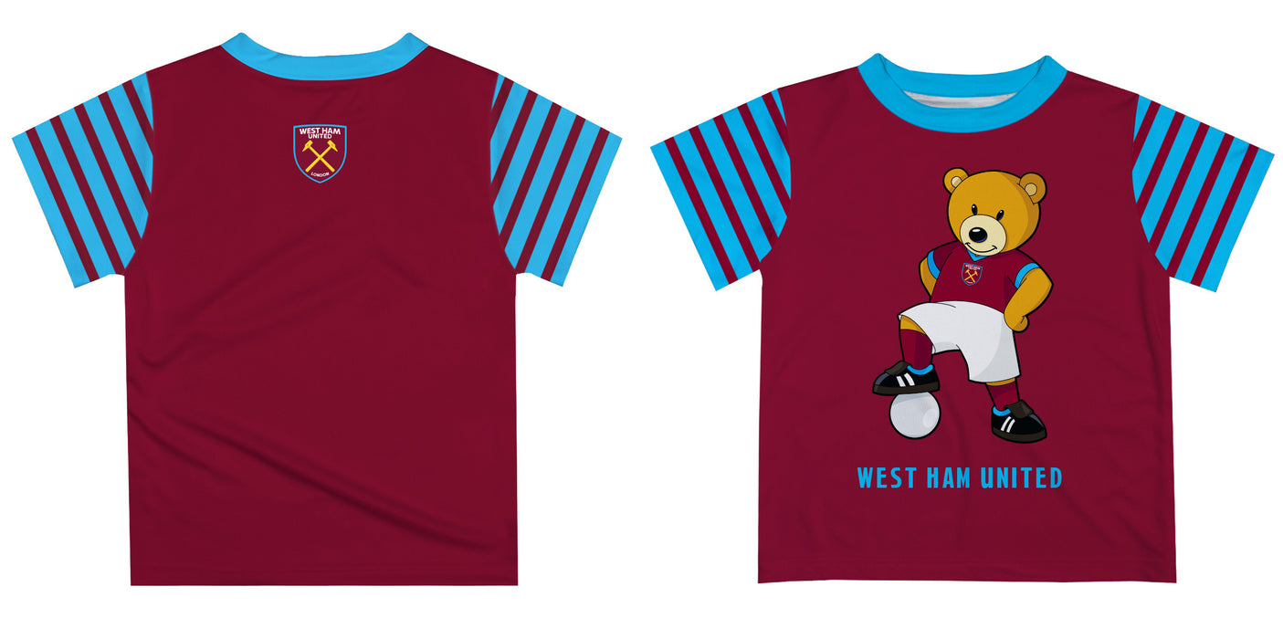 West Ham United Vive La Fete Mono Crest T-Shirt - Maroon