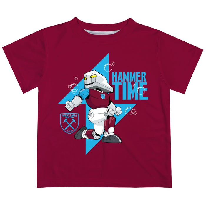 West Ham United Vive La Fete Team Logo T-Shirt - Maroon