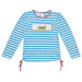 Alligator Smocked Stripe Girls Top Long Sleeve