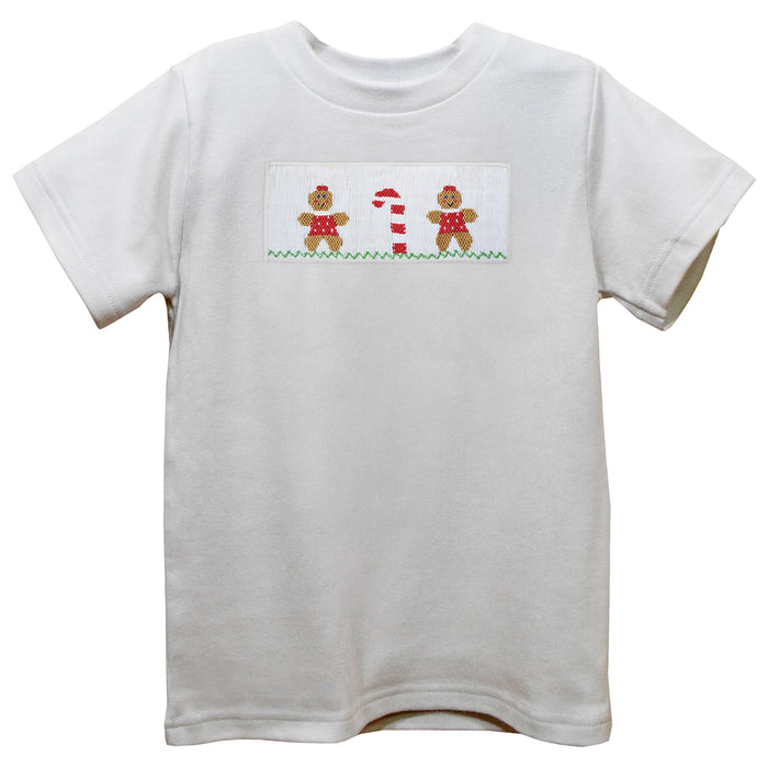 Ginger Cookie White Knit Short Sleeve Boys Tee Shirt