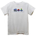 Chistmas Tree White Knit Short Sleeve Boys Tee Shirt