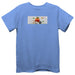 Pumpkin Cart Smocked Light Blue Knit Short Sleeve Boys Tee Shirt