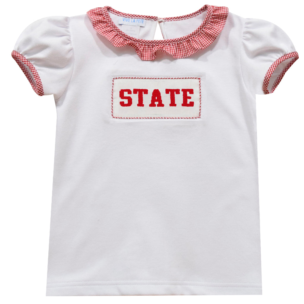 Vive La Fete White Pink Collared Under Shirt 6 Girls