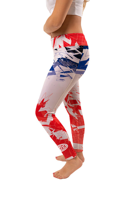 NHRA Officially Licensed by Vive La Fete Abstract Gradient White Red Blue Youth Leggings - Vive La Fête - Online Apparel Store