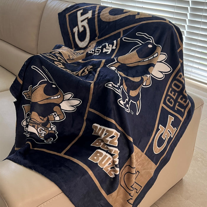 Pittsburgh Panters UP Vive La Fete Kids Game Day Blue Plush Soft Minky Blanket 36 x 48 Mascot - Vive La Fête - Online Apparel Store