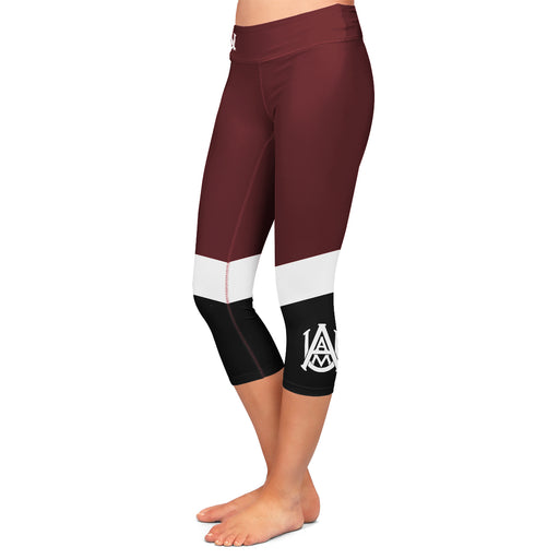 Nouveau Women's Workout Active Capri Yoga Pant with Contrasting Color  Waistband Casual Loungewear - Walmart.com