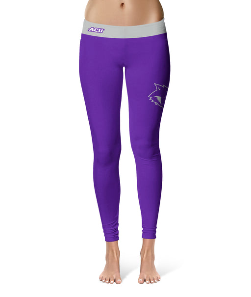 Women's Vive La Fete Purple/Black Weber State Wildcats Plus Size Solid  Design Yoga Leggings