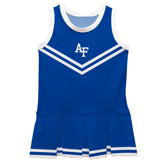 US Airforce Falcons Vive La Fete Game Day Blue Sleeveless Cheerleader Dress