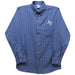 US Airforce Falcons Embroidered Royal Gingham Long Sleeve Button Down