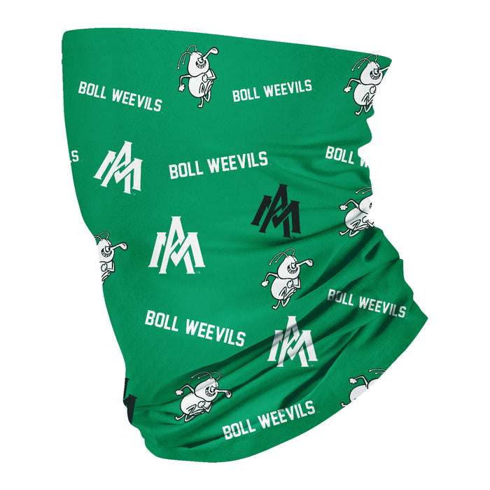 University of Arkansas Monticello UAM Ball Weevils All Over Logo Collegiate Face Cover Soft 4-Way Stretch Neck Gaiter - Vive La Fête - Online Apparel Store