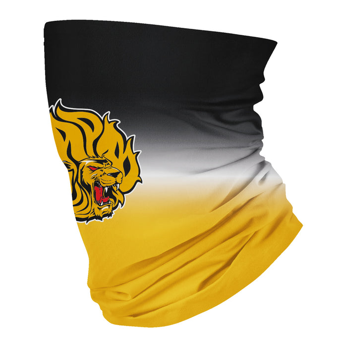 UAPB University of Arkansas Pine Bluff Goden Lions Vive La Fete Degrade Logo Collegiate Soft 4-Way Stretch Neck Gaiter - Vive La Fête - Online Apparel Store