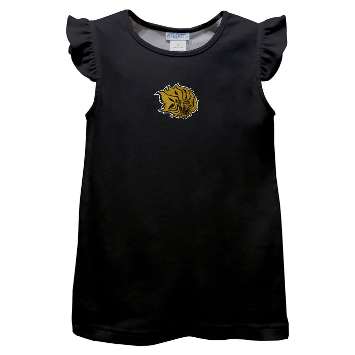 UAPB University of Arkansas Pine Bluff Golden Lions Embroidered Black Knit Angel Sleeve