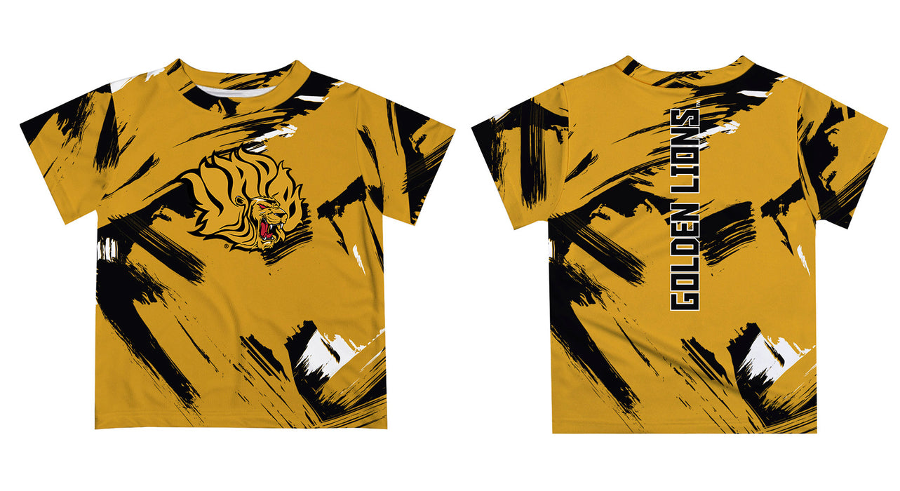 UAPB University of Arkansas Pine Bluff Golden Lions Vive La Fete Boys Game Day Gold Short Sleeve Tee Paint Brush - Vive La Fête - Online Apparel Store