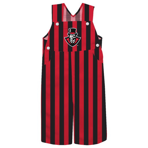 Austin Peay Governors Vive La Fete Red Black Stripes Logo Boys Overall Team Bibs