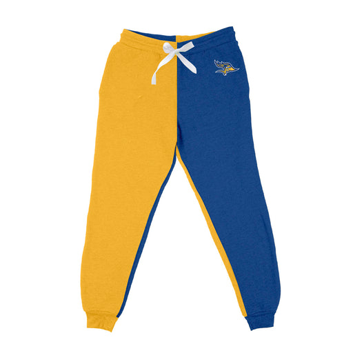 Cal State University Bakersfield Roadrunners CSUB Vive La Fete Color Block Womens Blue Gold Fleece Jogger