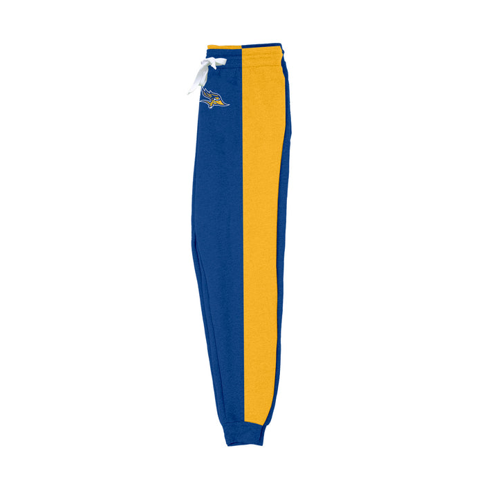 Cal State University Bakersfield Roadrunners CSUB Vive La Fete Color Block Women's Blue Gold Fleece Jogger - Vive La Fête - Online Apparel Store