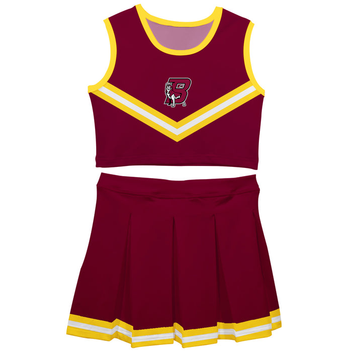 Bloomsburg Huskies Vive La Fete Game Day Maroon Sleeveless Cheerleader Set