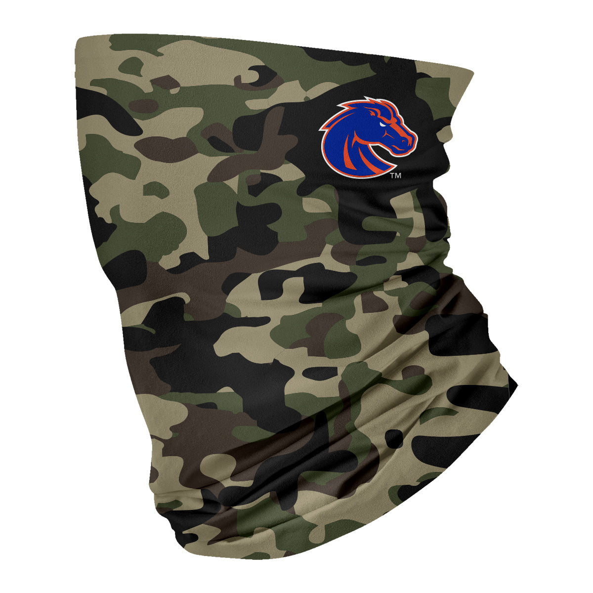 Boise State University Broncos Neck Gaiter Camo Green Youth