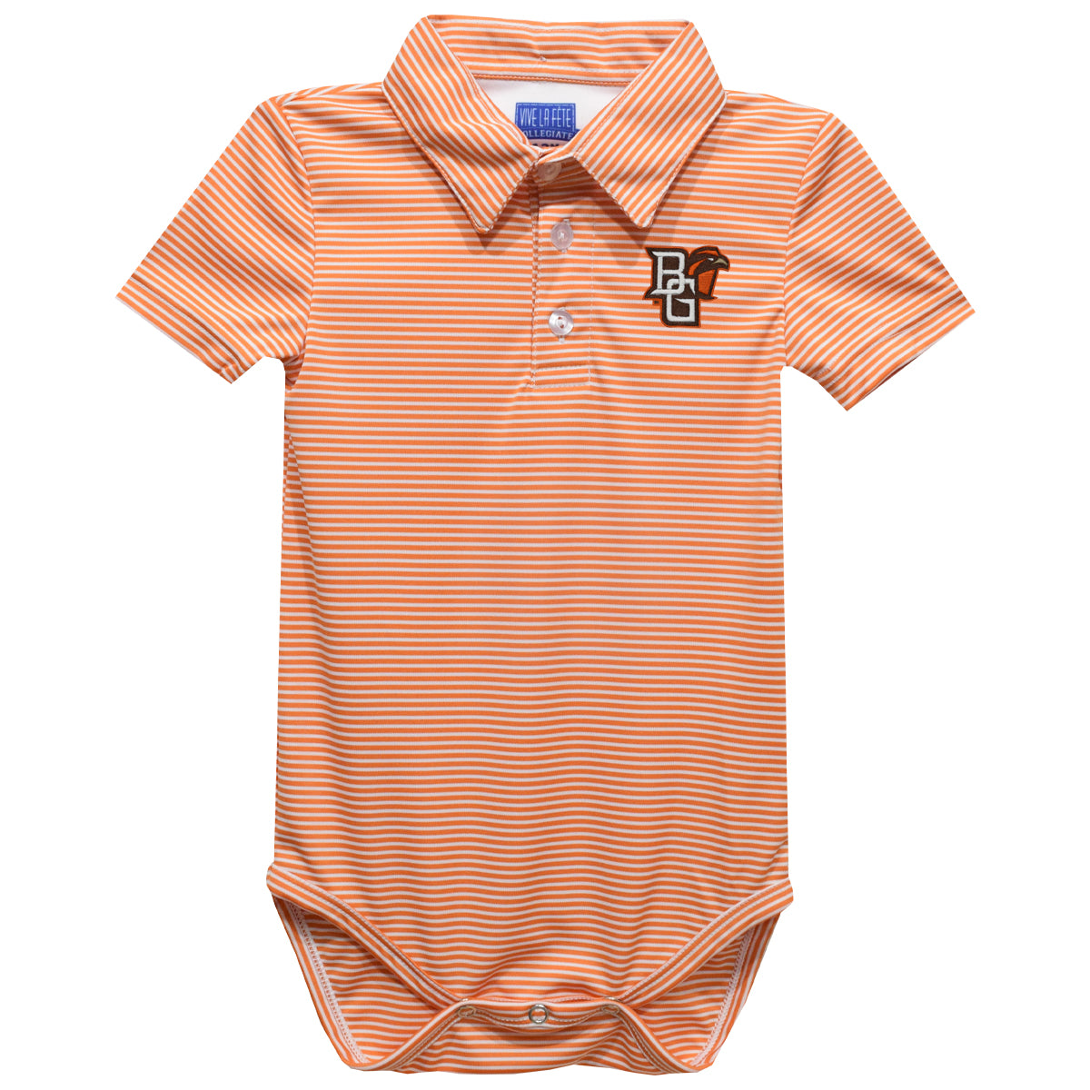 Toddler Orange Bowling Green St. Falcons Team Logo Stripes T-Shirt