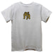 Bryant University Bulldogs Embroidered White Knit Short Sleeve Boys Tee Shirt