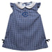 UC Davis Aggies Embroidered Navy Gingham A Line Dress