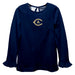 UC Davis Aggies Embroidered Navy Knit Long Sleeve Girls Blouse