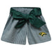 Cal Poly California State Polytechnic Pomona Broncos Embroidered Hunter Green Gingham Girls Short with Sash