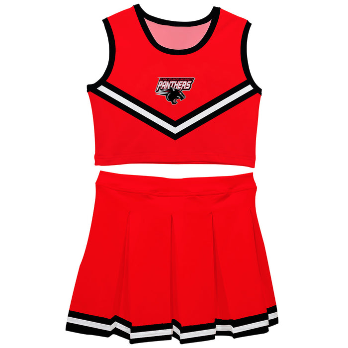 Clark Atlanta Panthers Vive La Fete Game Day Red Sleeveless Cheerleader Set