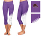 City College of New York Beavers Vive La Fete Collegiate Leg Color Block Women Purple White Leggings - Vive La Fête - Online Apparel Store