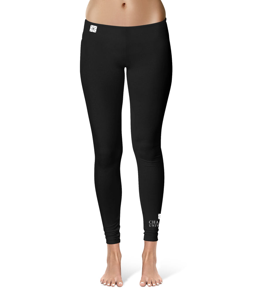 Chapman University Panthers Large Logo on Thigh Black Yoga Leggings for  Women 2.5 Waist Tights