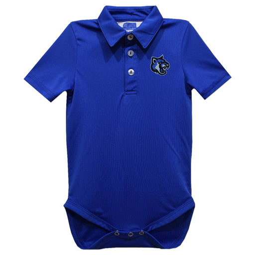 Cal State San Marcos Cougars Embroidered Royal Solid Knit Polo Onesie