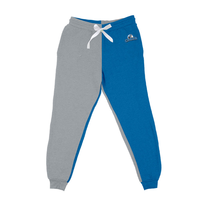 Cal State San Bernardino Coyotes CSUSB Vive La Fete Color Block Womens Blue Gray Fleece Jogger