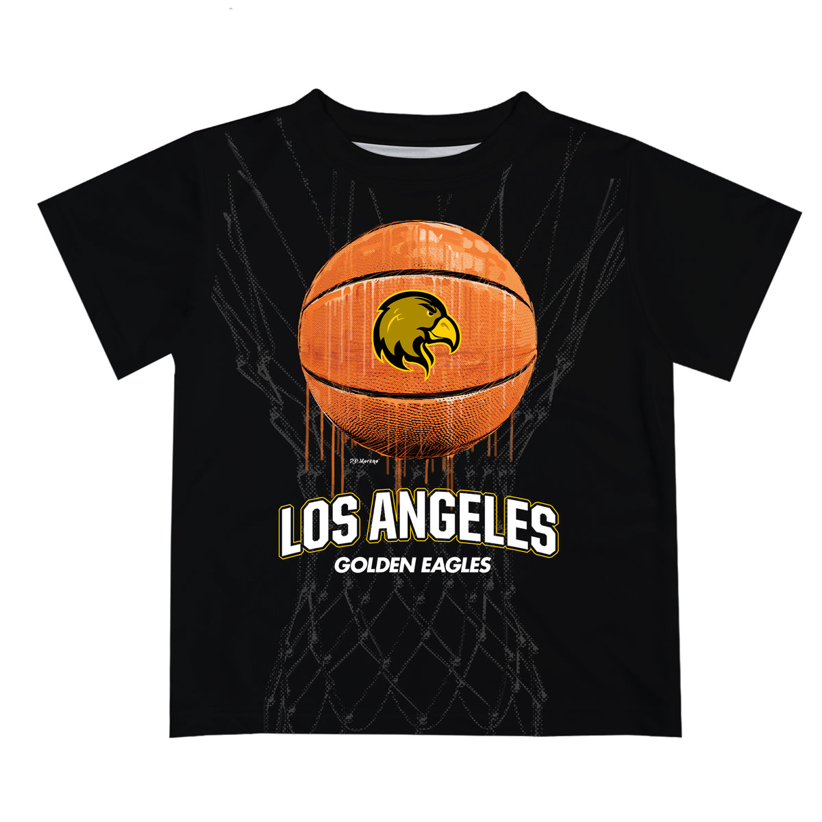 Infant White Cal State L.A. Golden Eagles Dripping Basketball T-Shirt