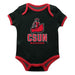 Cal State Northridge Matadors CSUN Vive La Fete Infant Game Day Red Short Sleeve Onesie New Fan Logo and Mascot Bodysuit