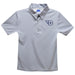 University of Dayton Flyers Embroidered Gray Stripes Short Sleeve Polo Box Shirt