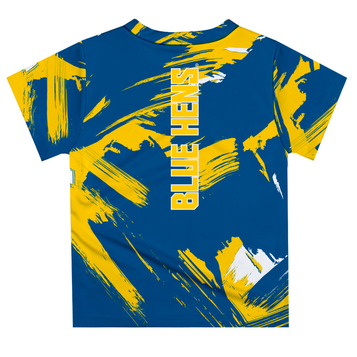 Delaware Blue Hens Vive La Fete Boys Game Day Blue Short Sleeve Tee Paint Brush - Vive La Fête - Online Apparel Store