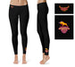 Cal State Dominguez Hills DH Toros Vive La Fete Collegiate Logo at Ankle Women Black Yoga Leggings 2.5 Waist Tights - Vive La Fête - Online Apparel Store