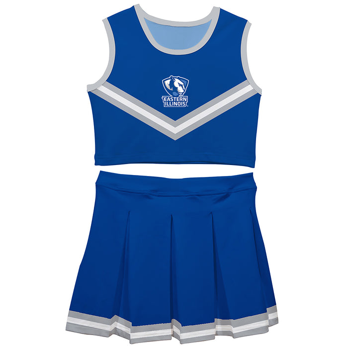 Eastern Illinois Panthers EIU Vive La Fete Game Day Blue Sleeveless Cheerleader Set