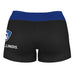 Eastern Illinois Panthers EIU Logo on Thigh & Waistband Black & Blue Women Yoga Booty Workout Shorts 3.75 Inseam - Vive La Fête - Online Apparel Store