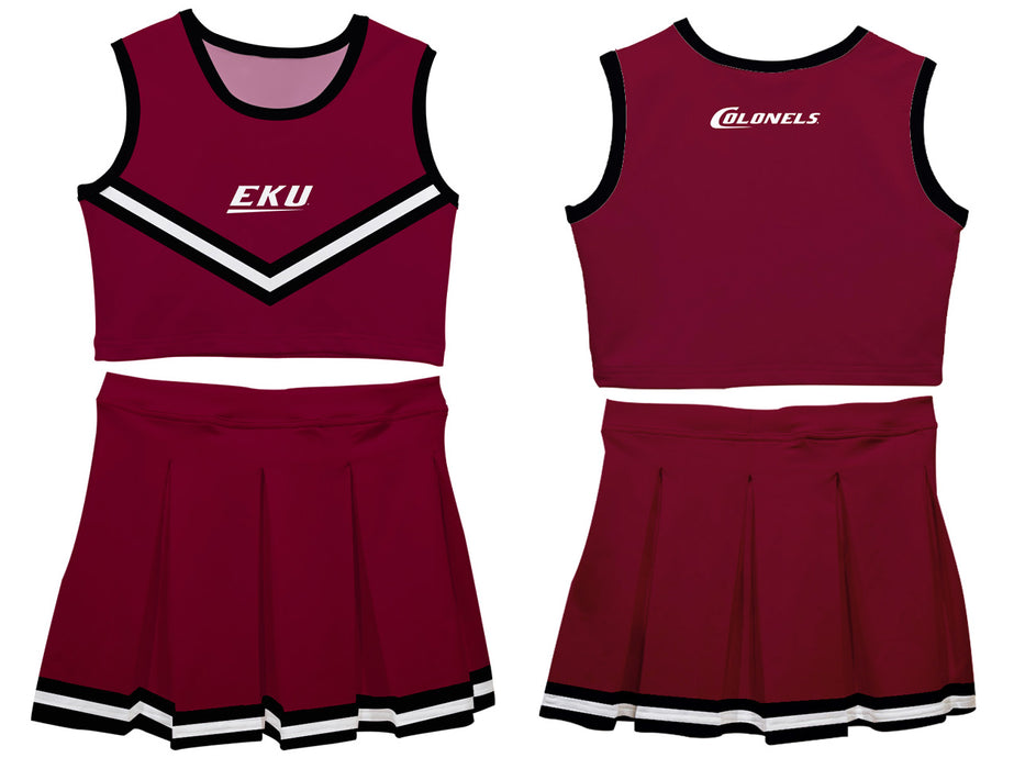 Eastern Kentucky Colonels EKU Vive La Fete Game Day Maroon Sleeveless Cheerleader Set - Vive La Fête - Online Apparel Store