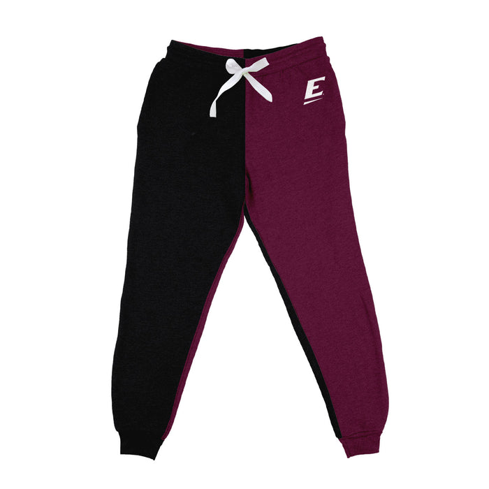 Eastern Kentucky Colonels EKU Vive La Fete Color Block Womens Maroon Black Fleece Jogger