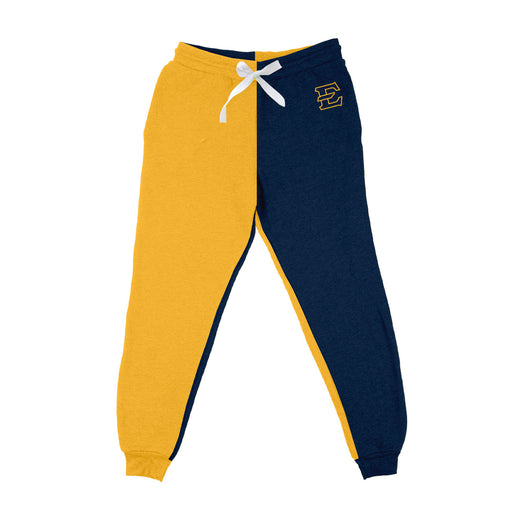 East Tennessee Buccaneers Vive La Fete Color Block Womens Navy Gold Fleece Jogger