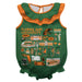 Florida A&M University Rattlers  Green Hand Sketched Vive La Fete Impressions Artwork Sleeveless Ruffle Onesie Bodysuit