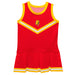 Ferris State University Bulldogs Vive La Fete Game Day Red Sleeveless Cheerleader Dress