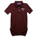 Fordham Rams Embroidered Maroon Solid Knit Polo Onesie