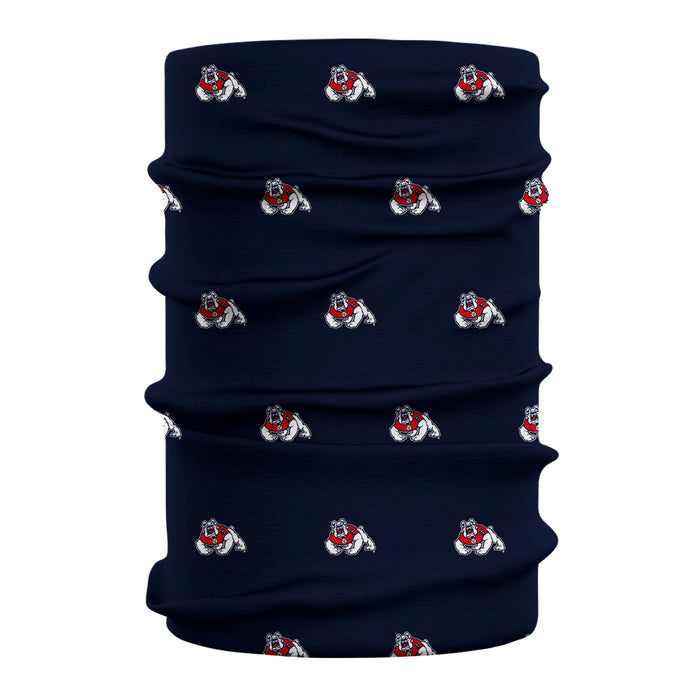 Fresno State Bulldogs Vive La Fete All Over Logo Game Day Collegiate Face Cover Soft 4-Way Stretch Two Ply Neck Gaiter - Vive La Fête - Online Apparel Store