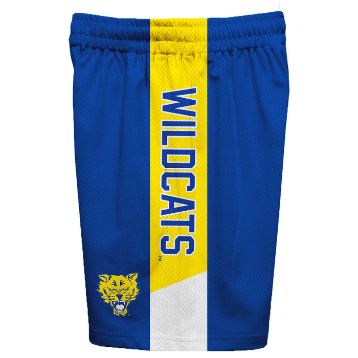 Fort Valley State Wildcats FVSU Vive La Fete Game Day Blue Stripes Boys Solid Gold Athletic Mesh Short - Vive La Fête - Online Apparel Store